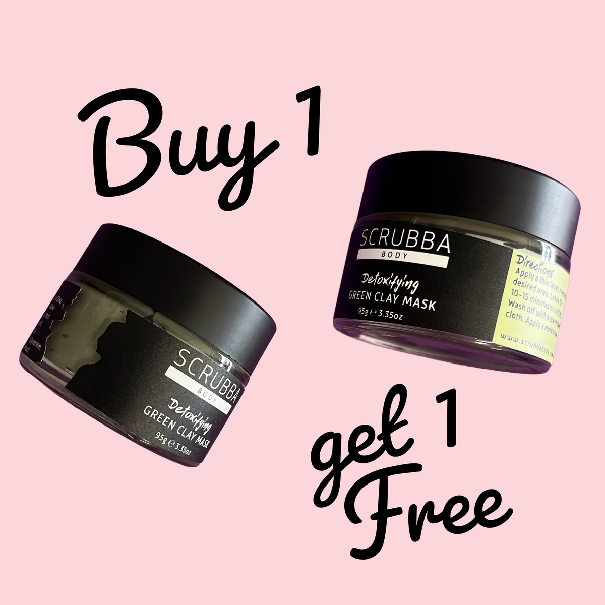 2 for 1 - Green Clay Face Mask