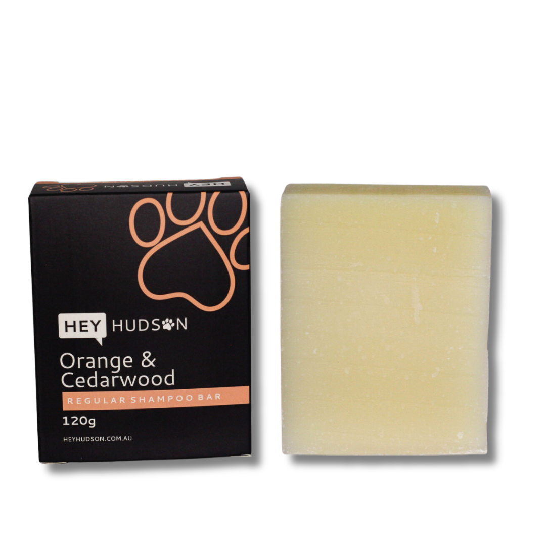 Hey Hudson Regular Soap-Free Shampoo Bar fo Pets - Orange &amp; Cedarwood