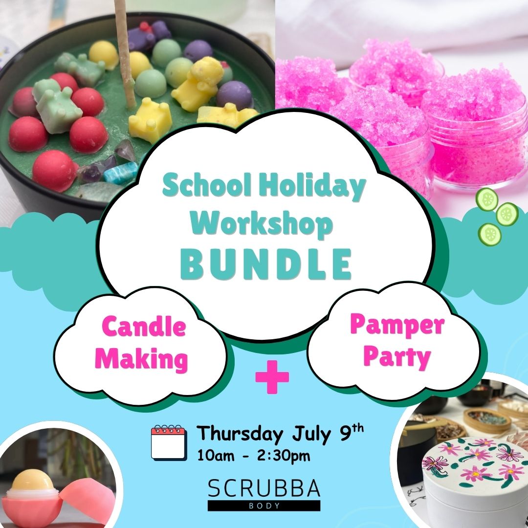 School Holiday Candle+Pamper Workshop Bundle