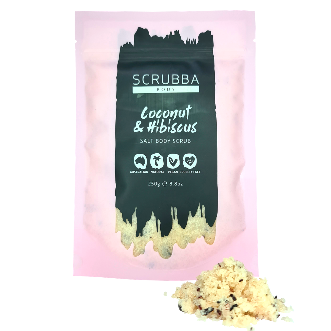 Scrubba Body Salt Scrub Coconut & Hibiscus Salt Body Scrub