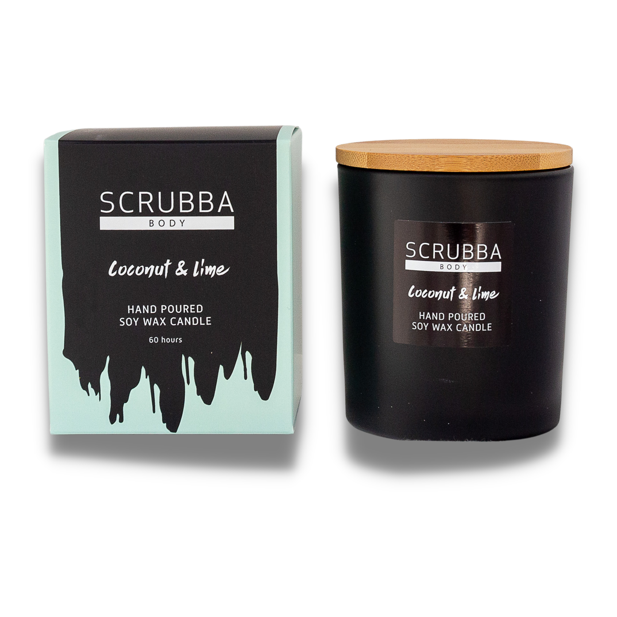 Scrubba Body Candle Coconut & Lime Natural Soy Candle