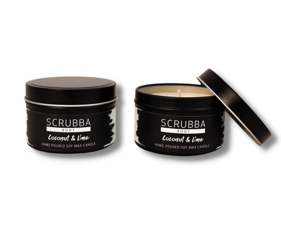Scrubba Body Home Fragrances Coconut &amp; Lime Travel Candle Tin