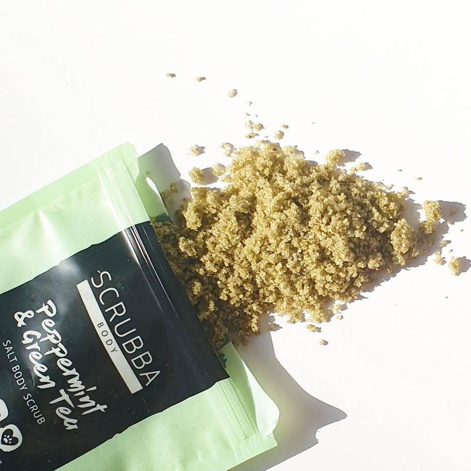 Scrubba Body Salt Scrub Peppermint & Green Tea Salt Body Scrub