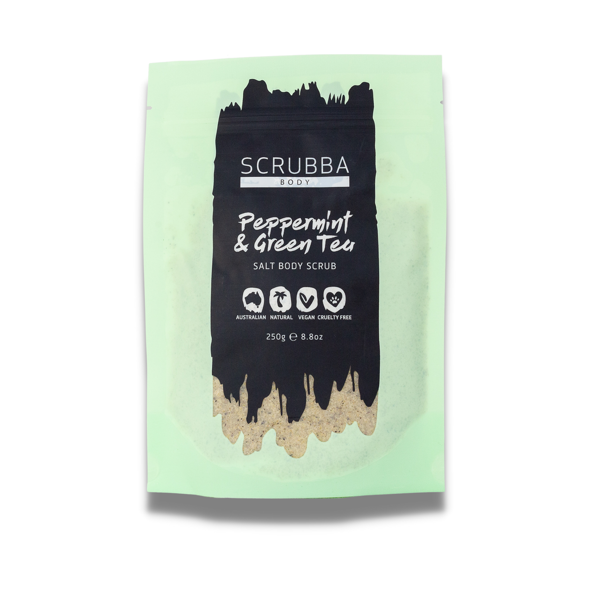 Scrubba Body Salt Scrub Peppermint &amp; Green Tea Salt Body Scrub