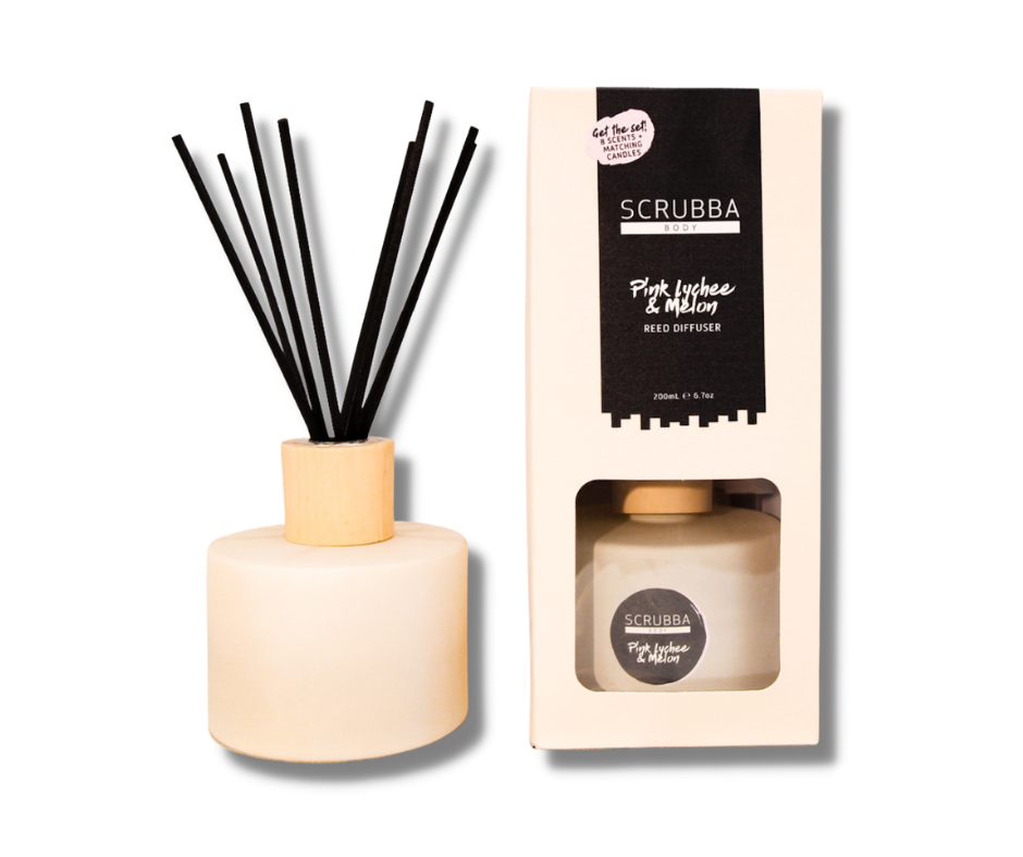Scrubba Body Reed Diffuser Pink Lychee &amp; Melon Reed Diffuser