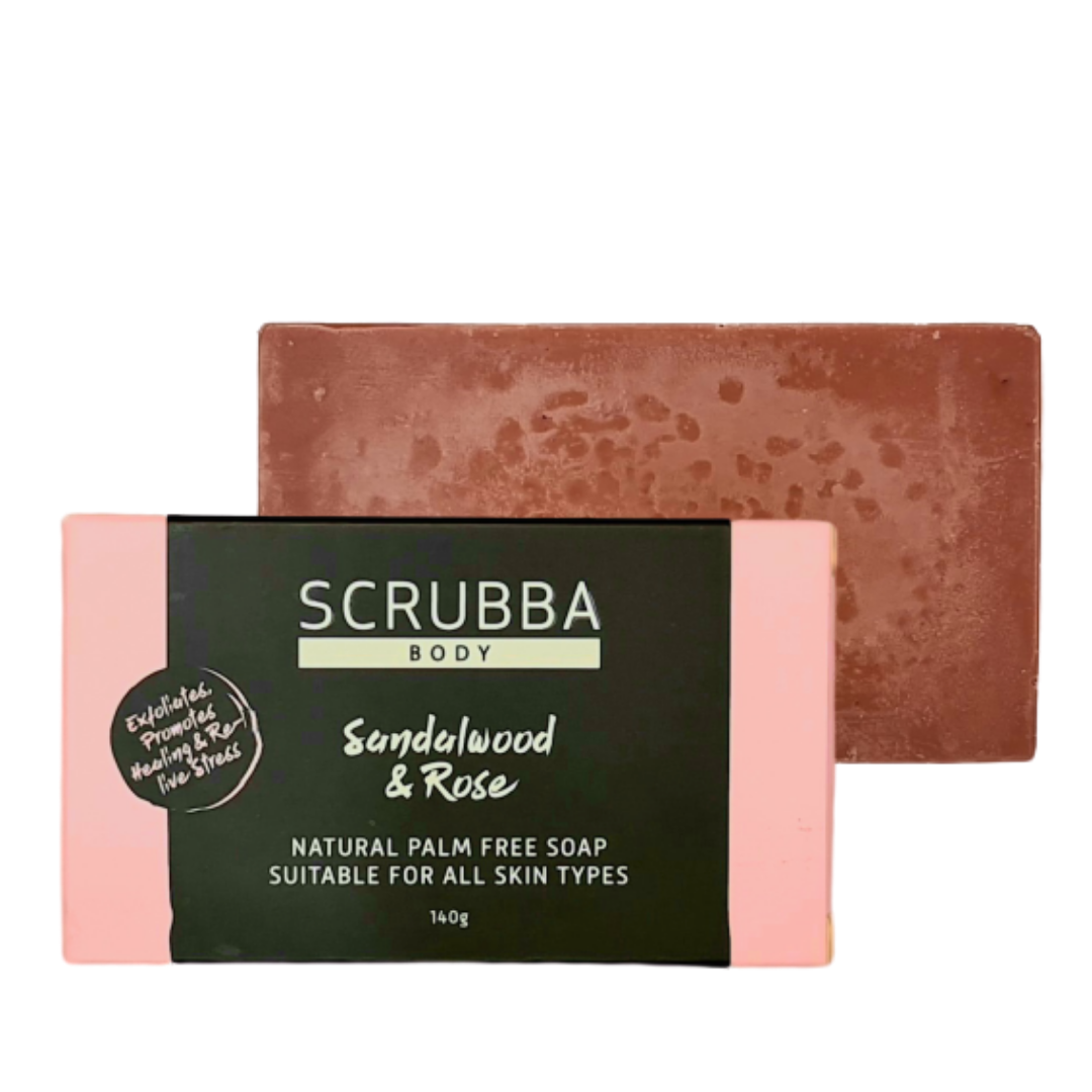 Scrubba Body Soap Sandalwood & Rose Natural Handmade Soap