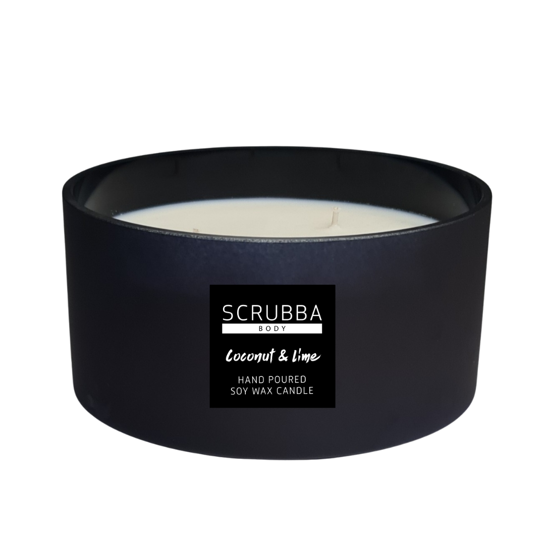 Scrubba Body Candle XL Coconut & Lime Natural Soy Candle